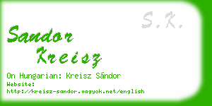 sandor kreisz business card
